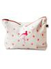 Flamingo Amongst the Stars - Hand Embroidered Flamingo Pouch