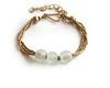 ANGA GLASS TRI-BEAD BRACELET