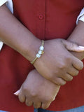 ANGA GLASS TRI-BEAD BRACELET