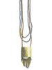 Elizabeth Imani Square Fringe Brass Necklace