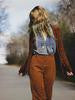 Elizabeth Imani Square Fringe Brass Necklace